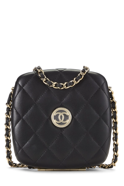 Black Lambskin Minaudiere