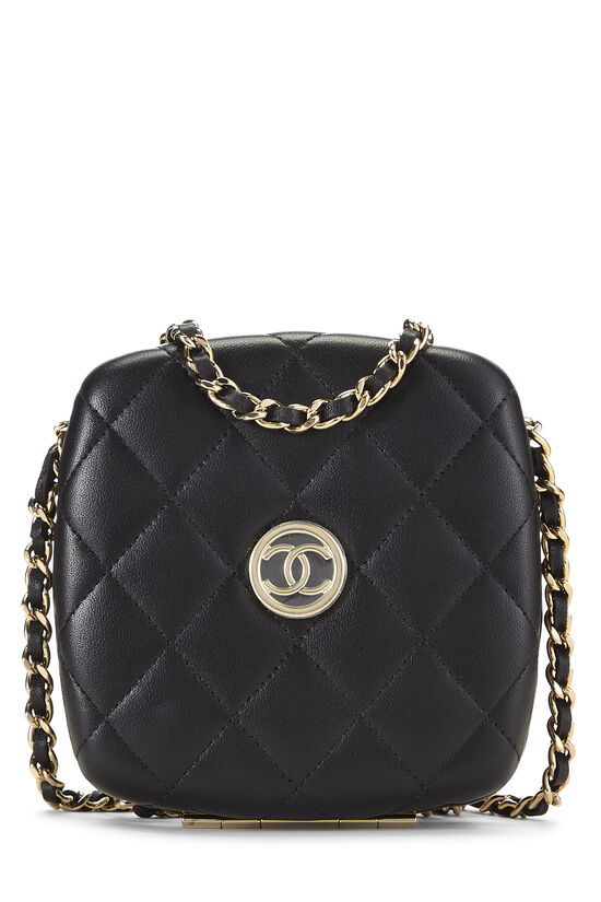 Black Lambskin Minaudiere, , large image number 0