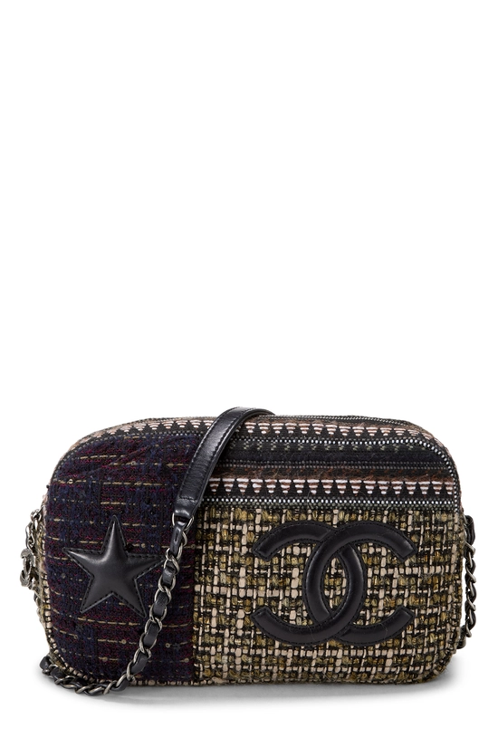 Multicolor Tweed Paris-Dallas 'CC' Camera Bag, , large image number 0