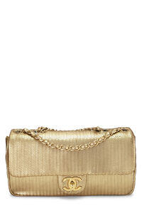 Chanel Metallic Gold Lambskin Double Pocket Shoulder Bag Q6B3DE4NDB000