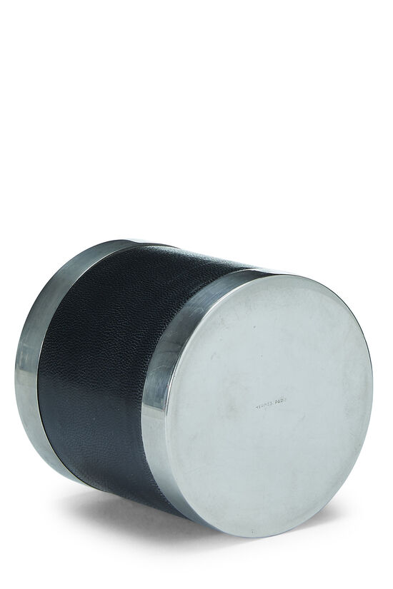 Silver & Black Leather Cigarette Jar, , large image number 2