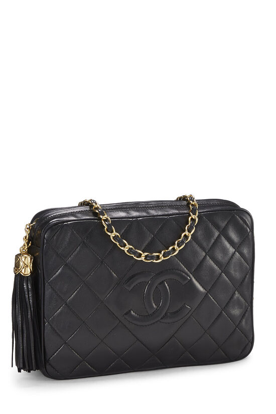 CHANEL Vintage Camera Quilted Black Patent CC Fold Over Crossbody / Sh -  BougieHabit