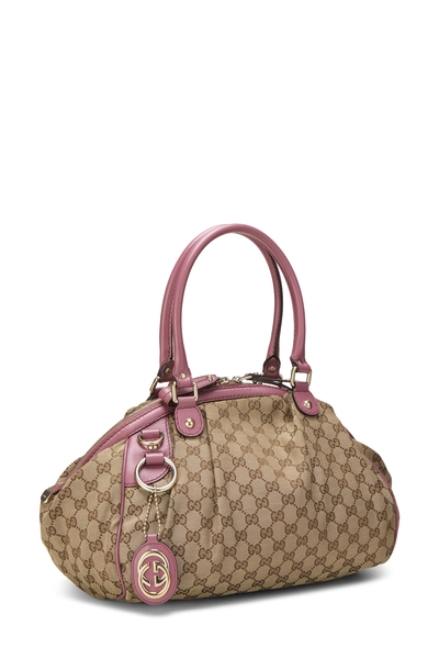Gucci Pink Original GG Canvas Sukey Boston Handbag — photo 2