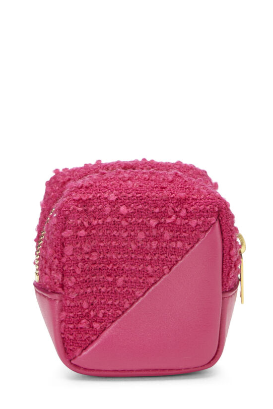 Pink Tweed Jamie Cube Bag Charm, , large image number 3