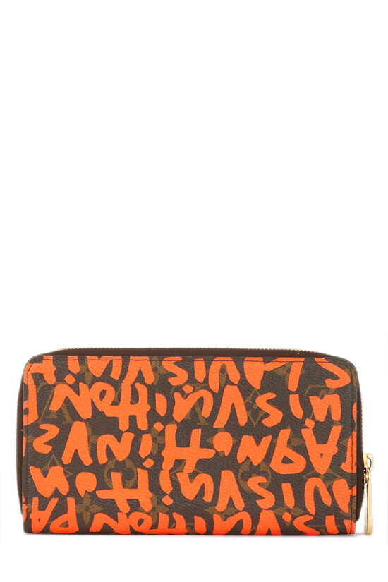Stephen Sprouse x Louis Vuitton Monogram Orange Graffiti Zippy Continental, , large image number 2