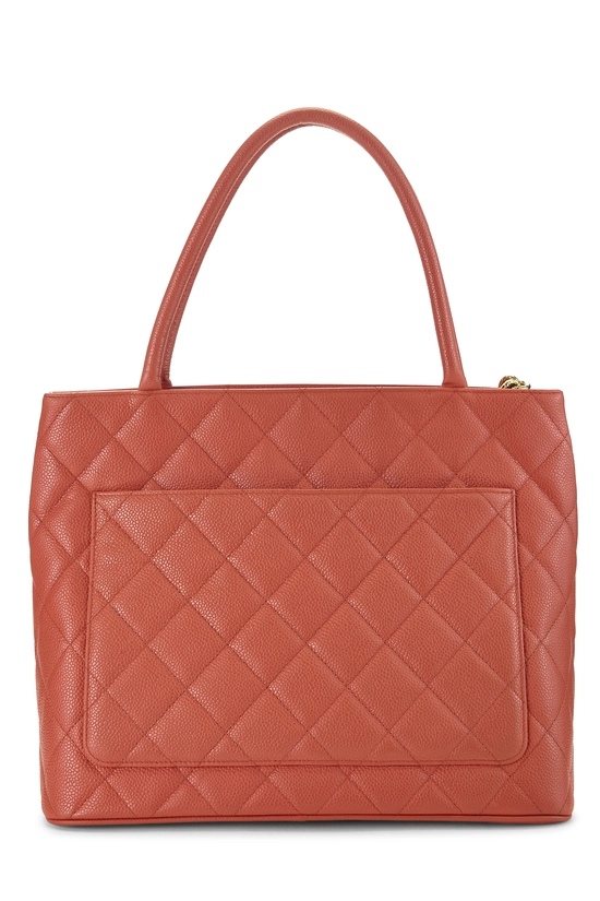 Pink Quilted Caviar Medallion Tote, , large image number 3
