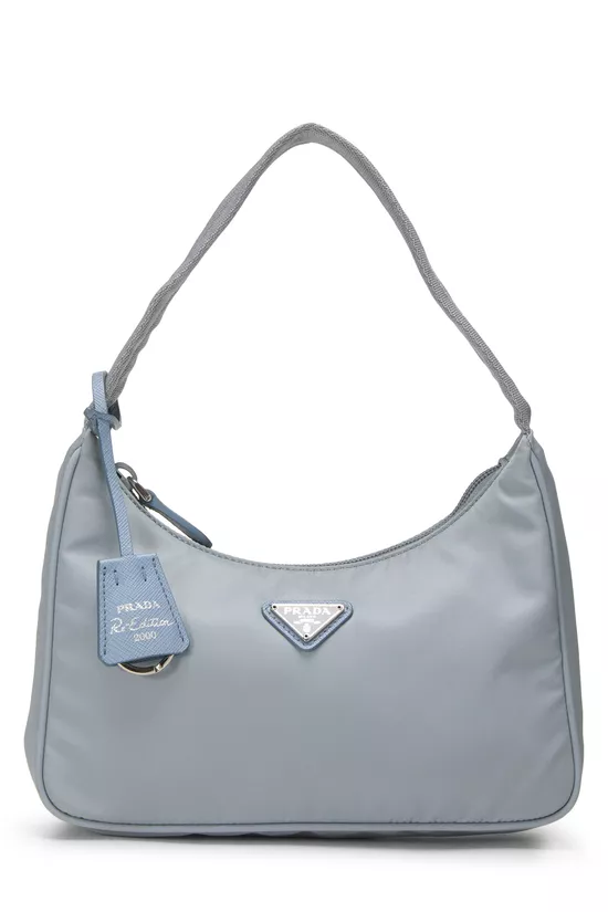 Blue Tessuto Nylon Re-Edition 2000 Hobo Mini, , large image number 0