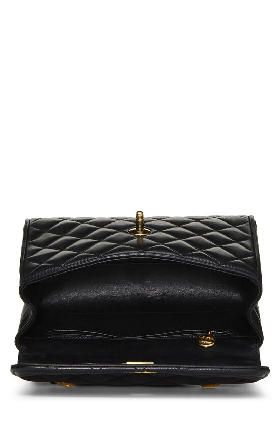 Black Quilted Lambskin Handbag Mini, , large image number 7