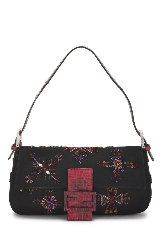 Black Beaded Baguette, , large image number 0