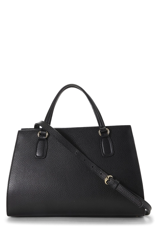 Black Grained Leather Soho Handbag Large, , large image number 3