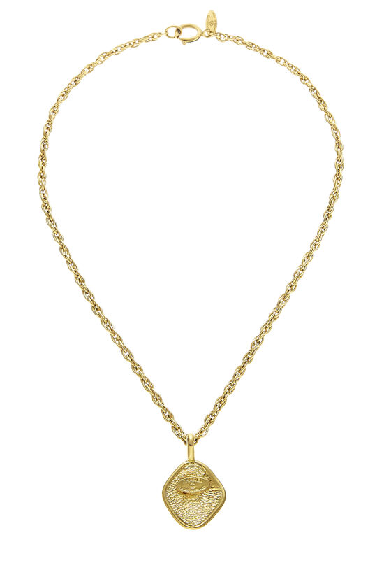 Gold Rue Cambon Charm Necklace, , large image number 1