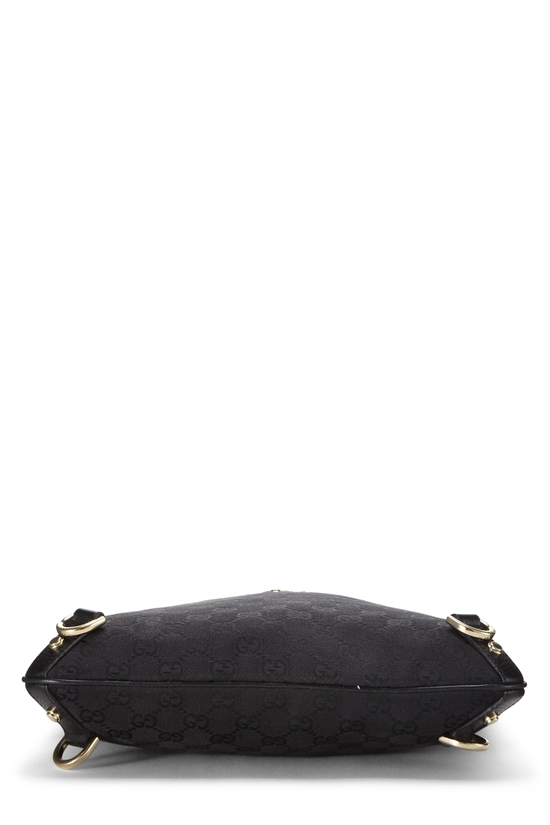Black GG Canvas D-Ring Abbey Messenger, , large image number 4