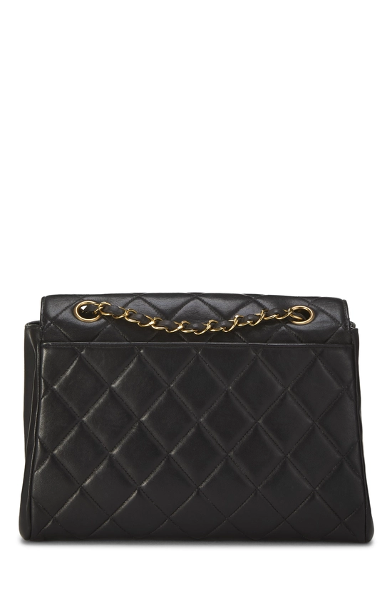 Black Quilted Lambskin Envelope Flap Medium, , large image number 3