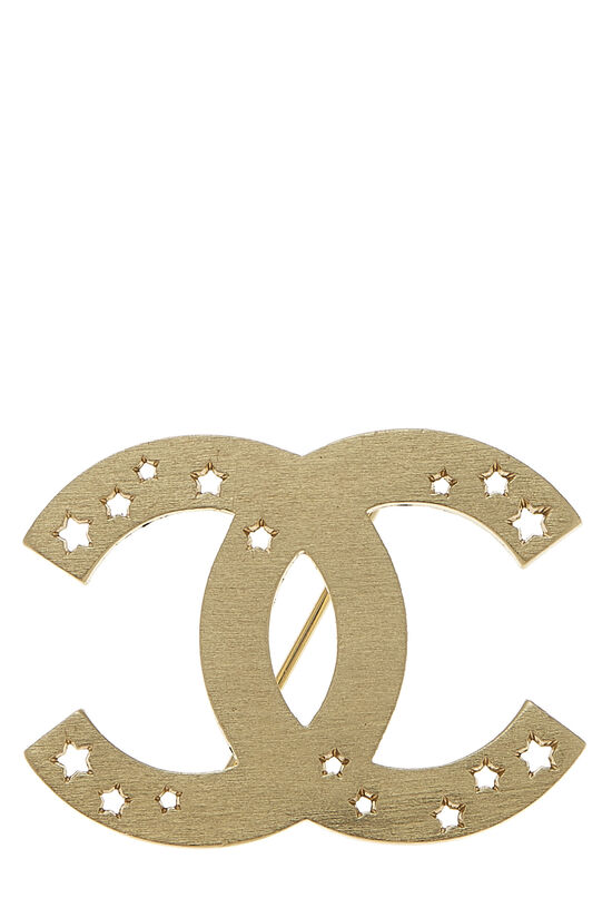 Gold 'CC' Star Cutout Pin, , large image number 0