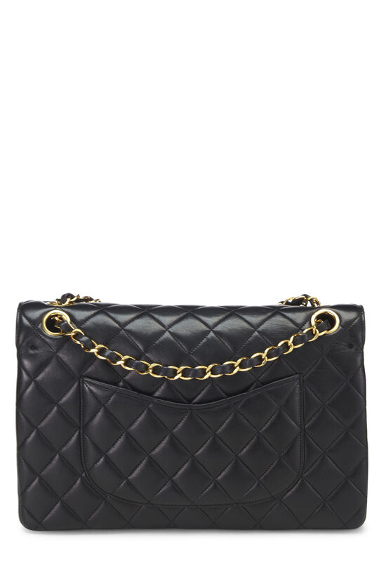 Black Quilted Lambskin Rounded Tab Double Flap Medium, , large image number 4
