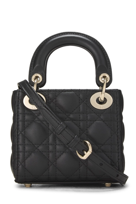 Black Lambskin Lady Dior Micro, , large image number 3
