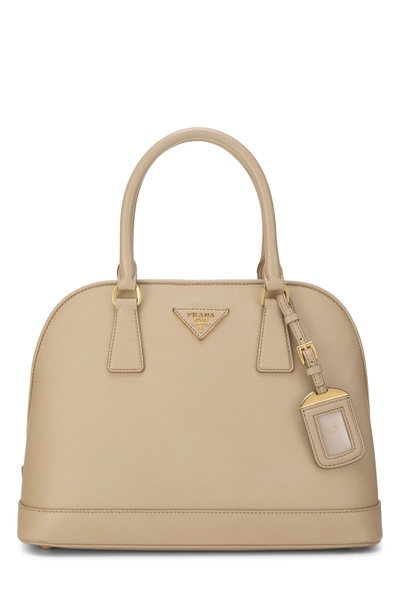 Beige Saffiano Promenade Medium