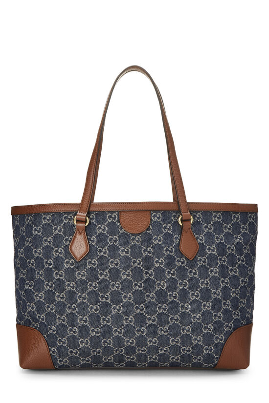 Blue Denim GG Ophidia Tote Medium, , large image number 3