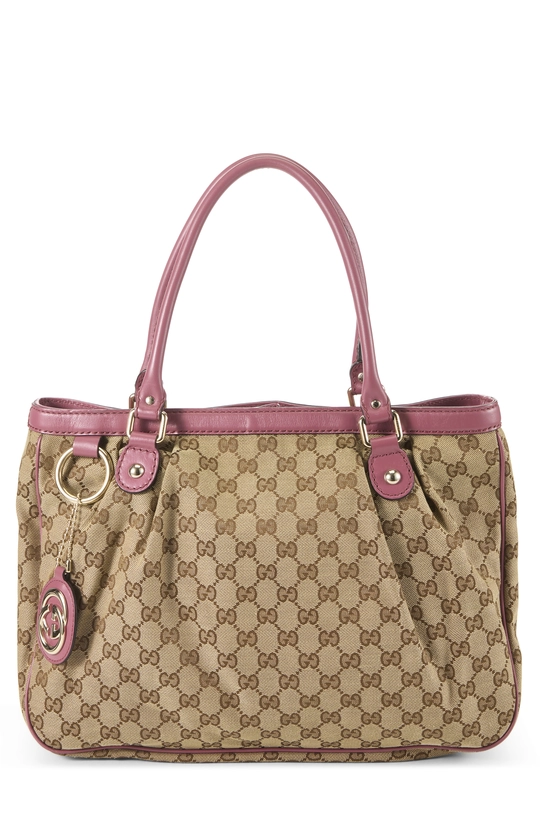 Pink Original GG Canvas Sukey Handbag Large, , large image number 0