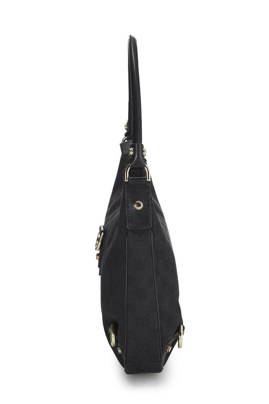 Black Original GG Canvas D-Ring Abbey Hobo Small, , large image number 2