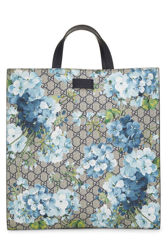 Blue GG Blooms Supreme Canvas Two-Way Tote, , large image number 0