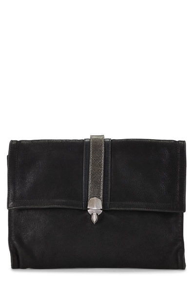 Black Leather Clutch