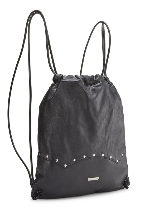Black Leather Studded Teddy Backpack, , large image number 2