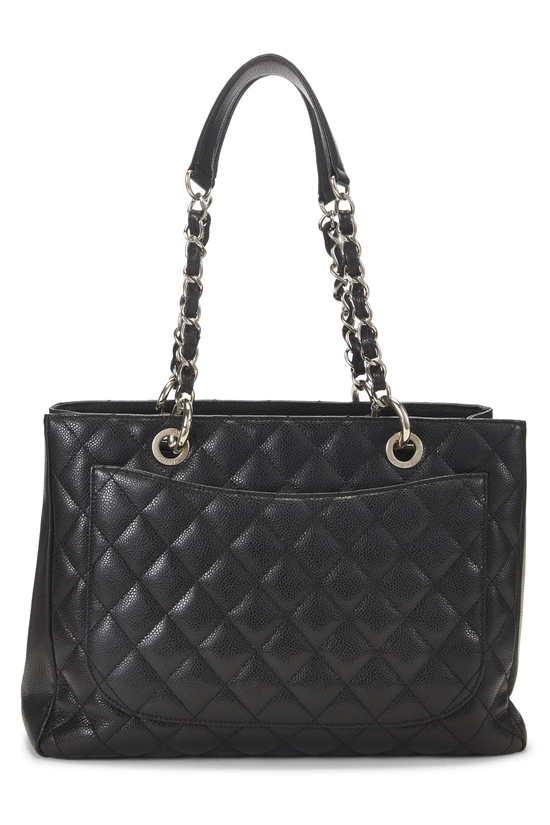 Black Quilted Caviar Grand Shopping Tote (GST), , large image number 3
