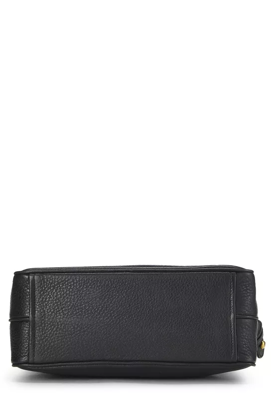 Black Vitello Daino Double Zip Camera Bag, , large image number 4