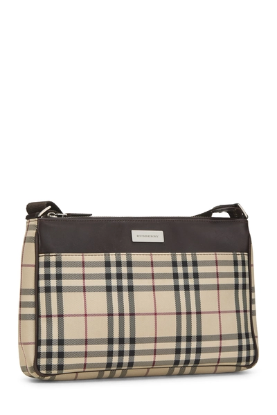 Brown House Check Jacquard Crossbody, , large