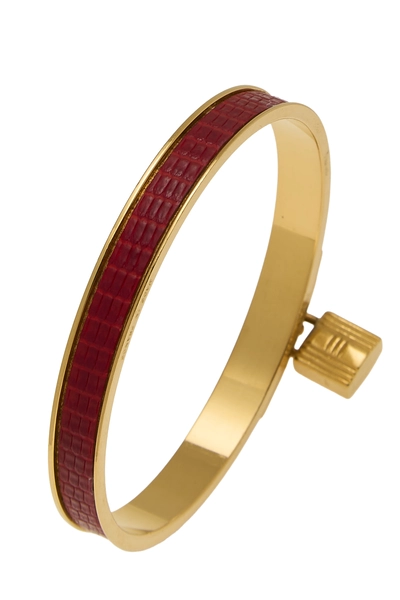 Red Kelly Lock Bangle Narrow, , large