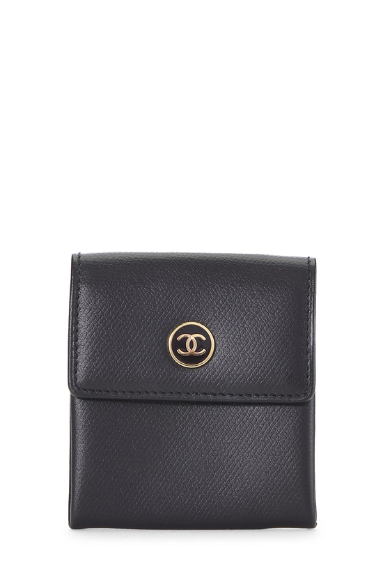 Black Calfskin Coin Purse, , large image number 0
