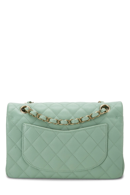 Green Quilted Caviar Classic Double Flap Small, , large image number 3