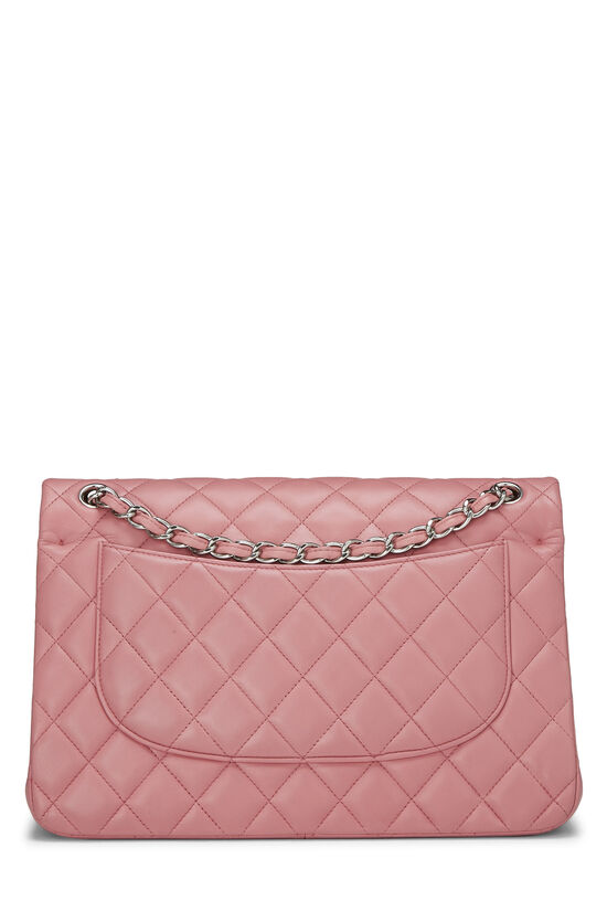 Pink Quilted Lambskin New Classic Double Flap Jumbo, , large image number 4