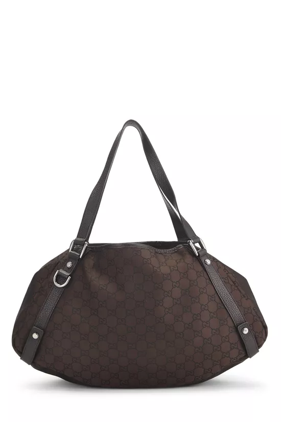 Brown GG Nylon Abbey Tote Large, , large image number 3