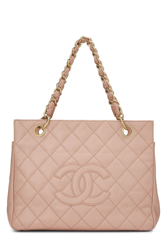 Pink Quilted Caviar Timeless Chain Tote Petite, , large image number 1