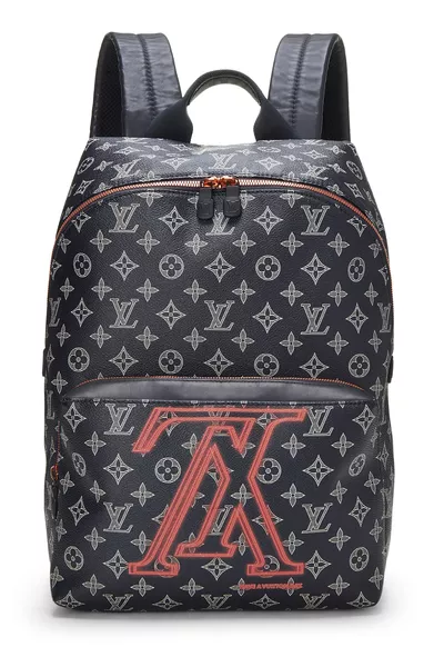 Navy Upside Down Monogram Canvas Apollo Backpack