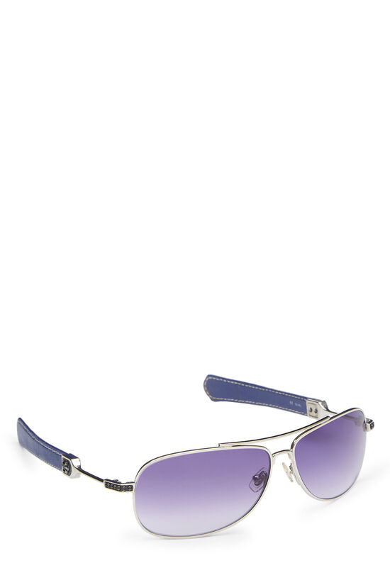 Purple Metal Classic Elite Aviator Sunglasses, , large image number 1