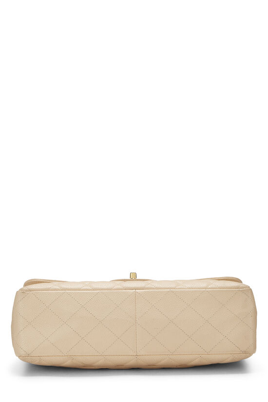 Beige Quilted Caviar New Classic Flap Jumbo, , large image number 4