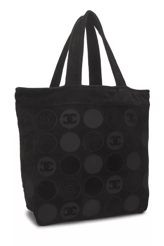 Black Terry Cloth Beach Tote XL, , large image number 1
