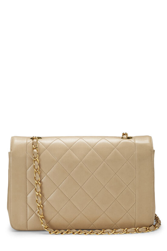 Beige Quilted Lambskin Diana Flap Medium, , large image number 3