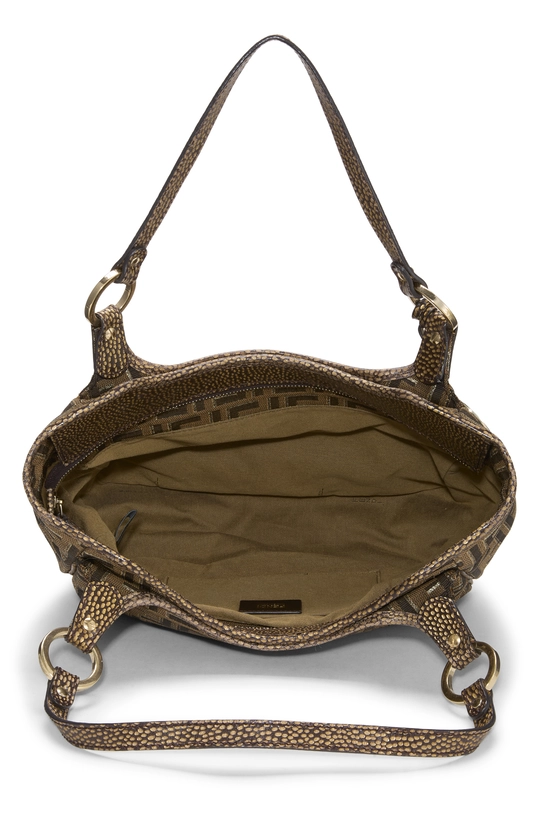 Brown Zucca Canvas Shoulder Bag Medium, , large image number 5