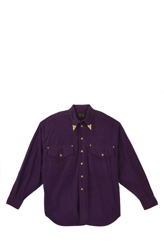 André Leon Talley Versace Jean Corduroy Shirt, , large image number 0