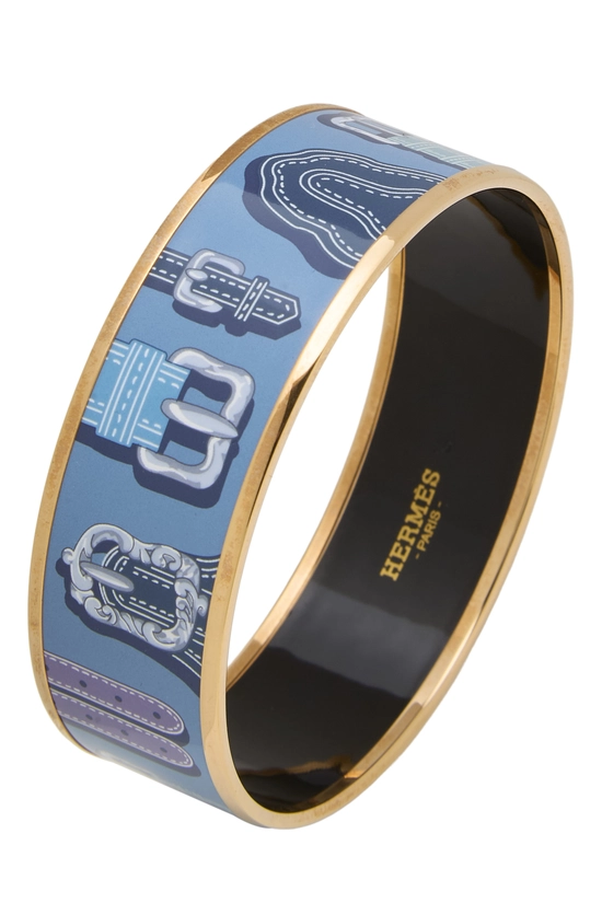 Blue Enamel Bangle Wide, , large image number 0