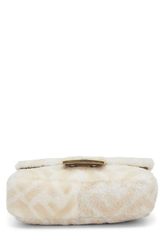 White Zucca Shearling Baguette Crossbody Mini, , large image number 5