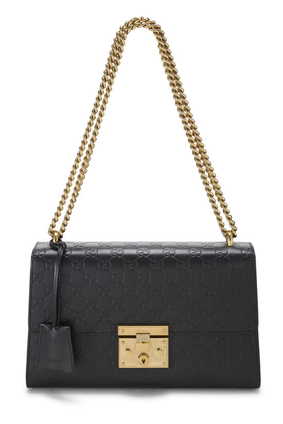 Black Guccissima Padlock Shoulder Bag, , large image number 0