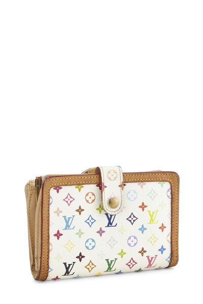 Takashi Murakami x Louis Vuitton White Monogram Multicolore Porte-Monnaie Viennois Wallet, , large