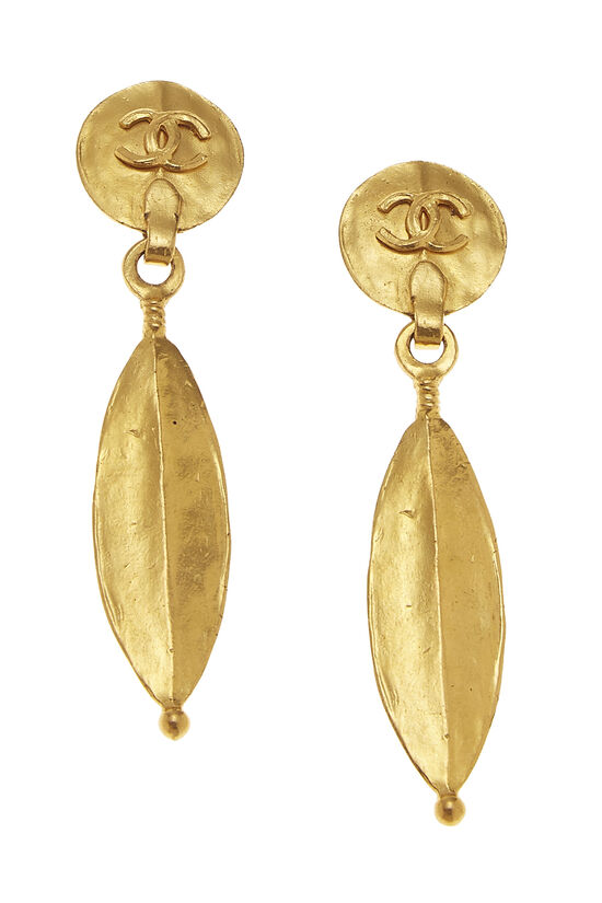 Chanel Gold 'CC' Dangle Earrings Q6J0FN17DB234