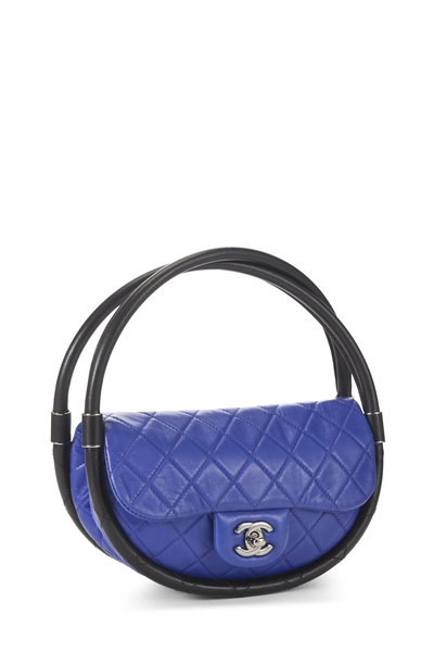 Chanel Blue Quilted Lambskin Hula Hoop Bag Mini — photo 2