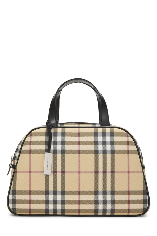 Black Check Bowler Handbag Small, , large image number 0